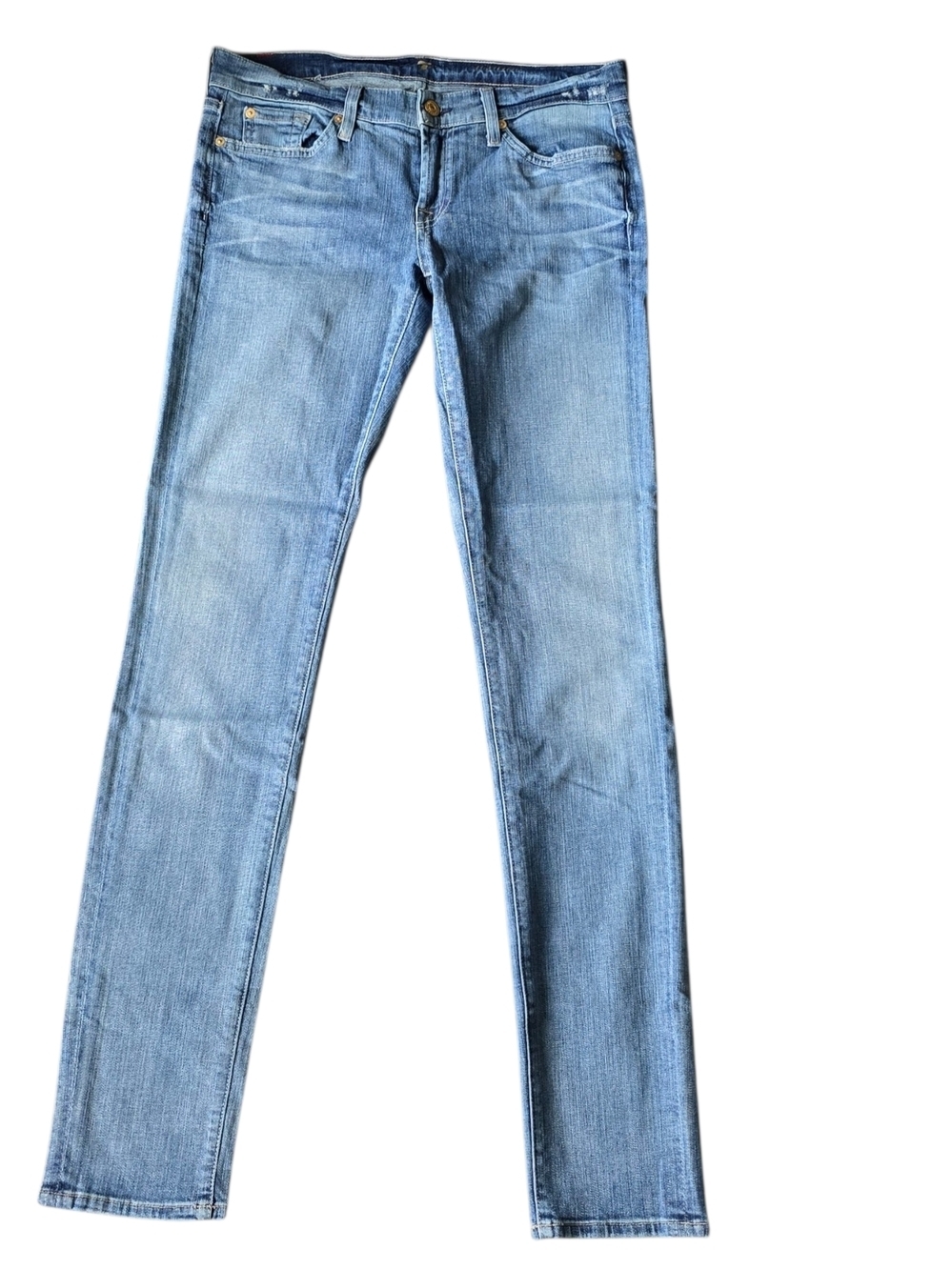 7 For All Mankind Roxanne Light Blue Skinny Jeans. Size 30